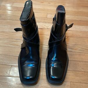 Kenneth Cole Itailian Men’s black leather boots